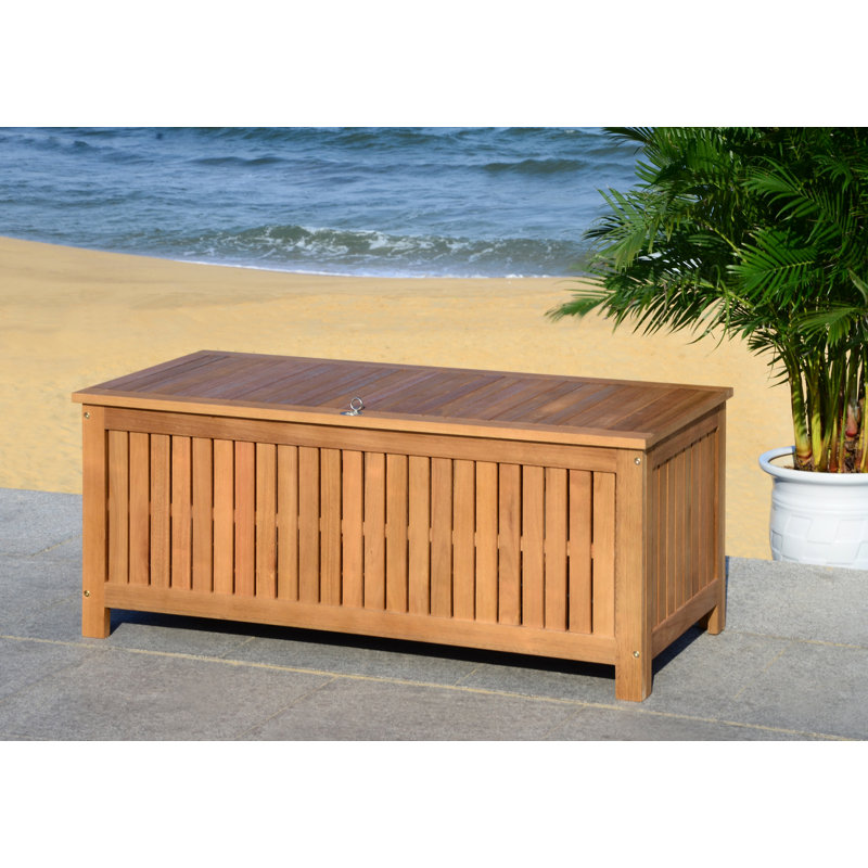 Safavieh Abri Water Resistant Eucalyptus Solid Wood Deck Box & Reviews